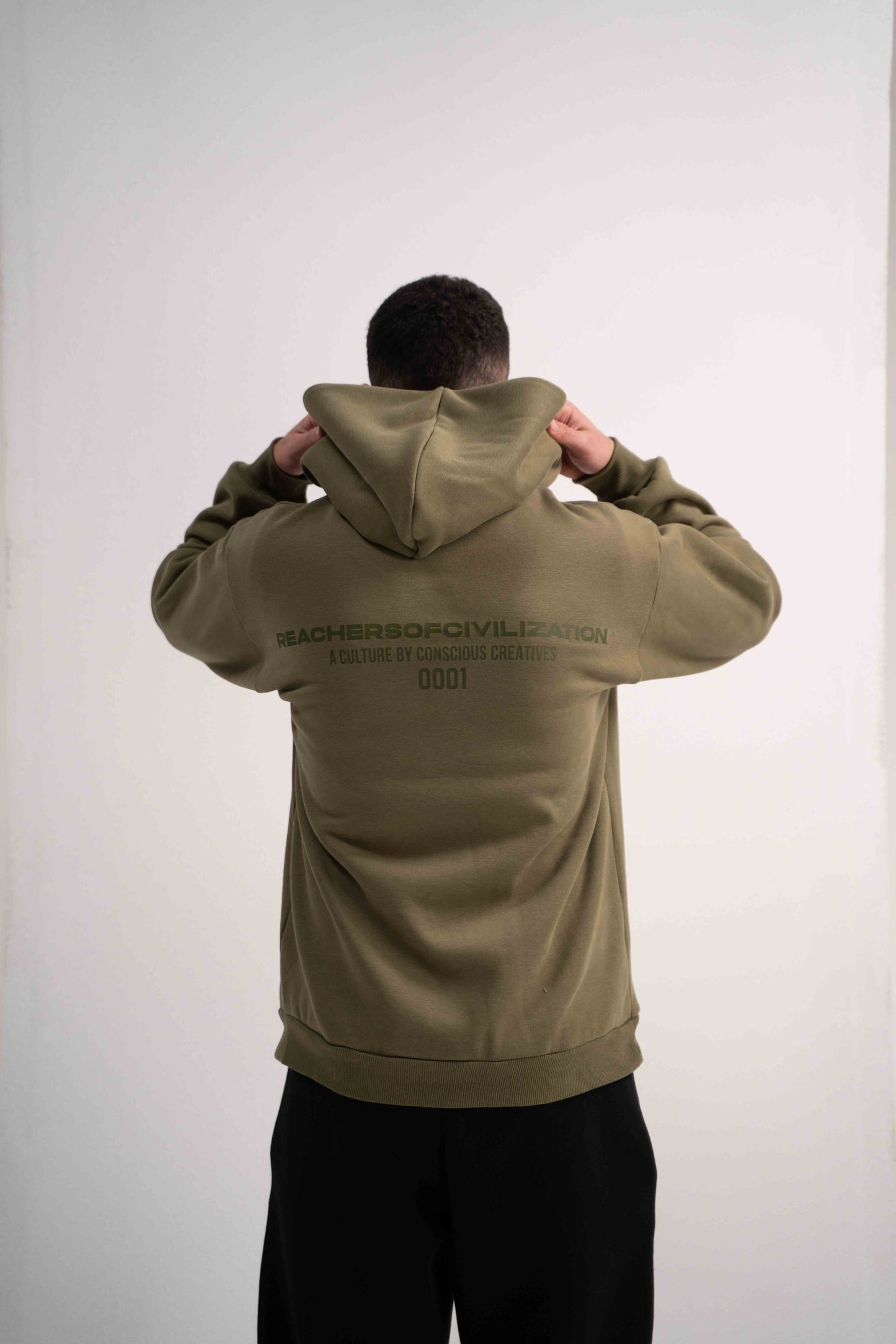 RC Olive Half-Zip Hoodie