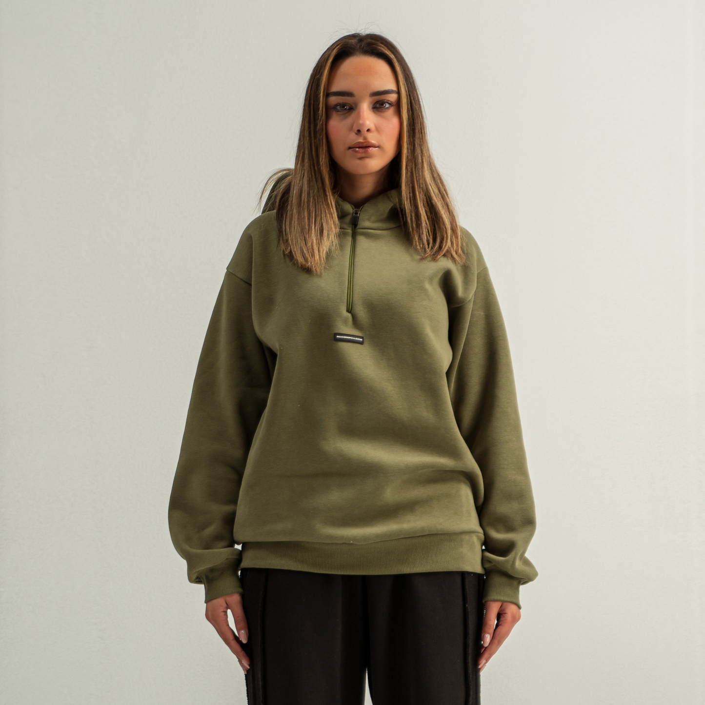 RC Olive Half-Zip Hoodie